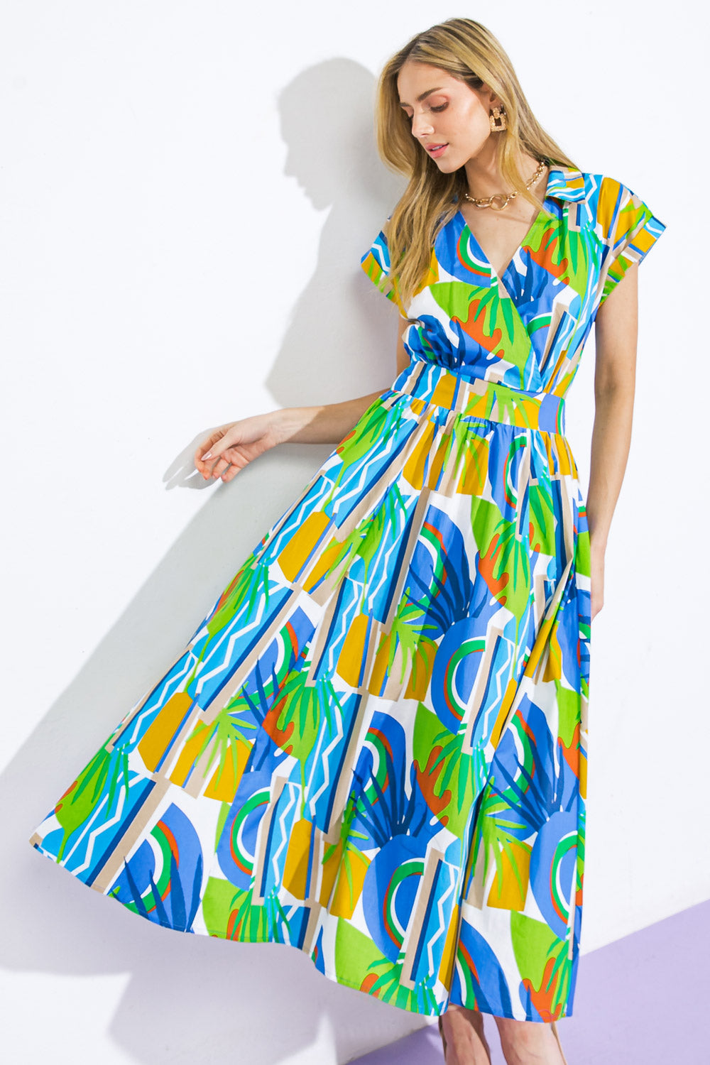 SUMMER MIRAGE WOVEN MIDI DRESS - MaraFormigone