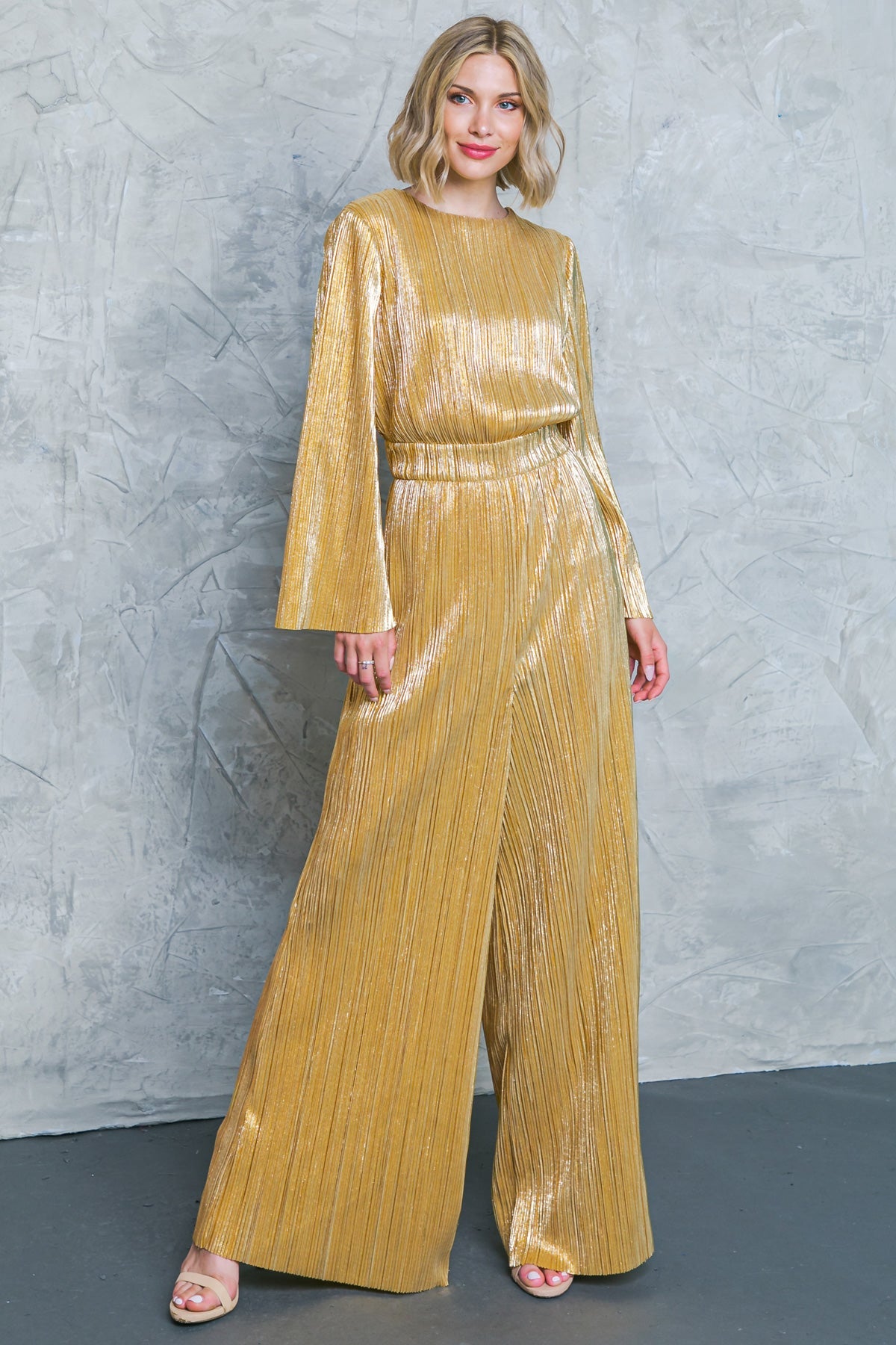 DARE TO DAZZLE PLISSE JUMPSUIT - MaraFormigone