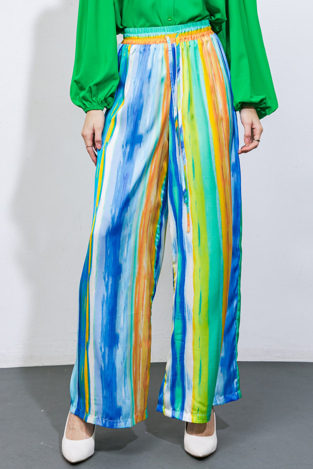 PANTALONES DE SATÉN TEJIDO PARA LLEVARME A BAILAR