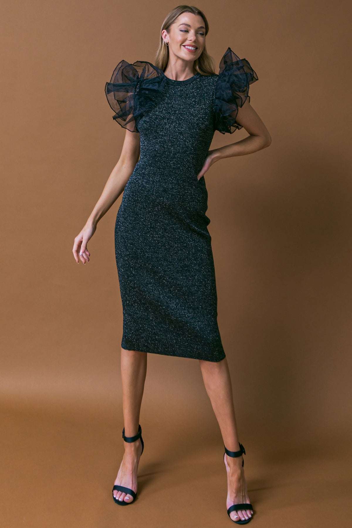 THIS IS YOUR SIGN METALLIC MIDI DRESS - MaraFormigone