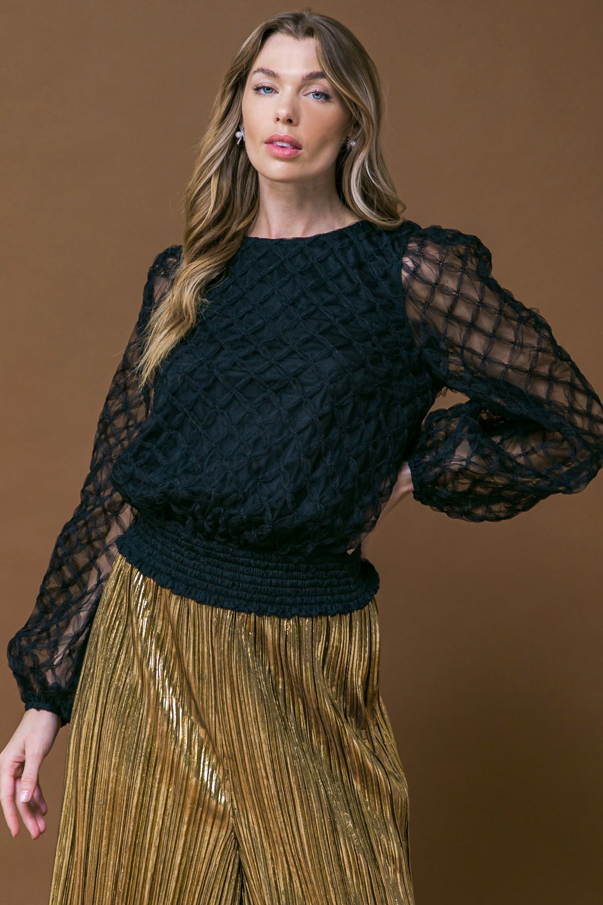 SWEETLY CAPTIVTING WOVEN TOP - MaraFormigone