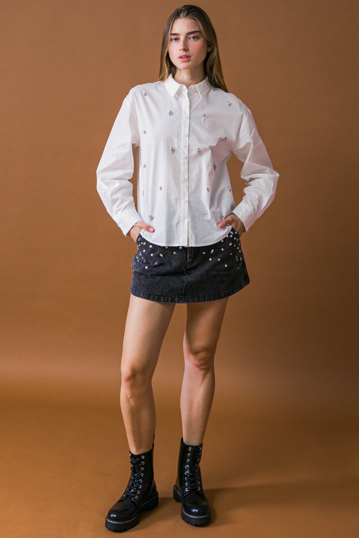 CAMISA DE POPLINA "HIT OR MISS"