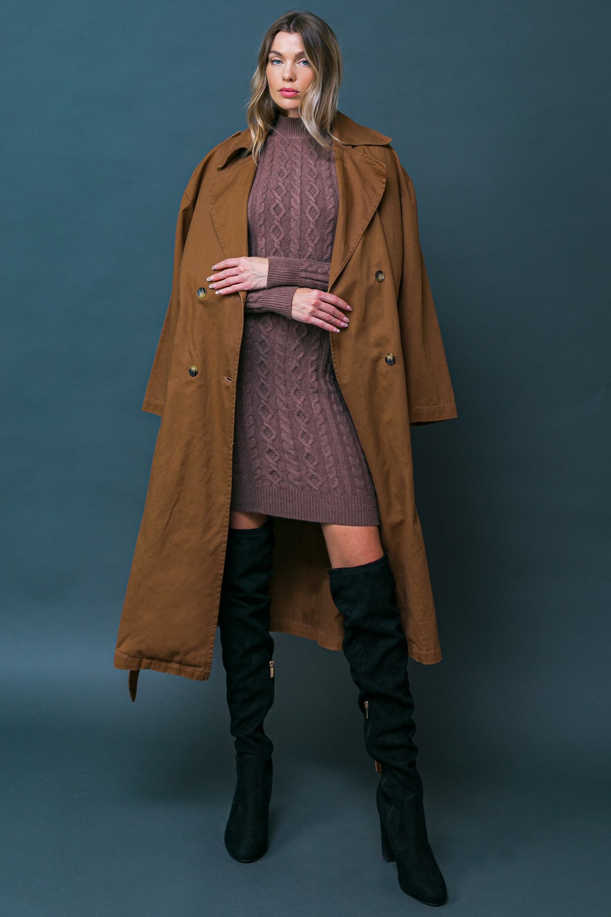 KEEPER OF MY HEART TWILL TRENCH COAT - MaraFormigone