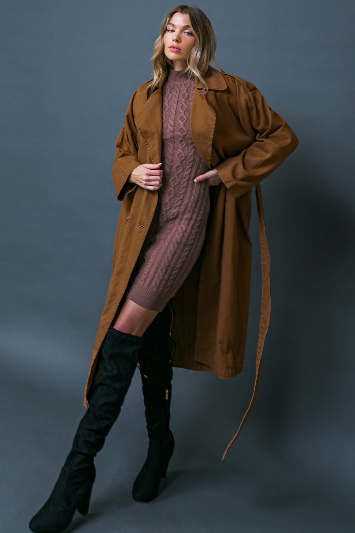 KEEPER OF MY HEART TWILL TRENCH COAT - MaraFormigone