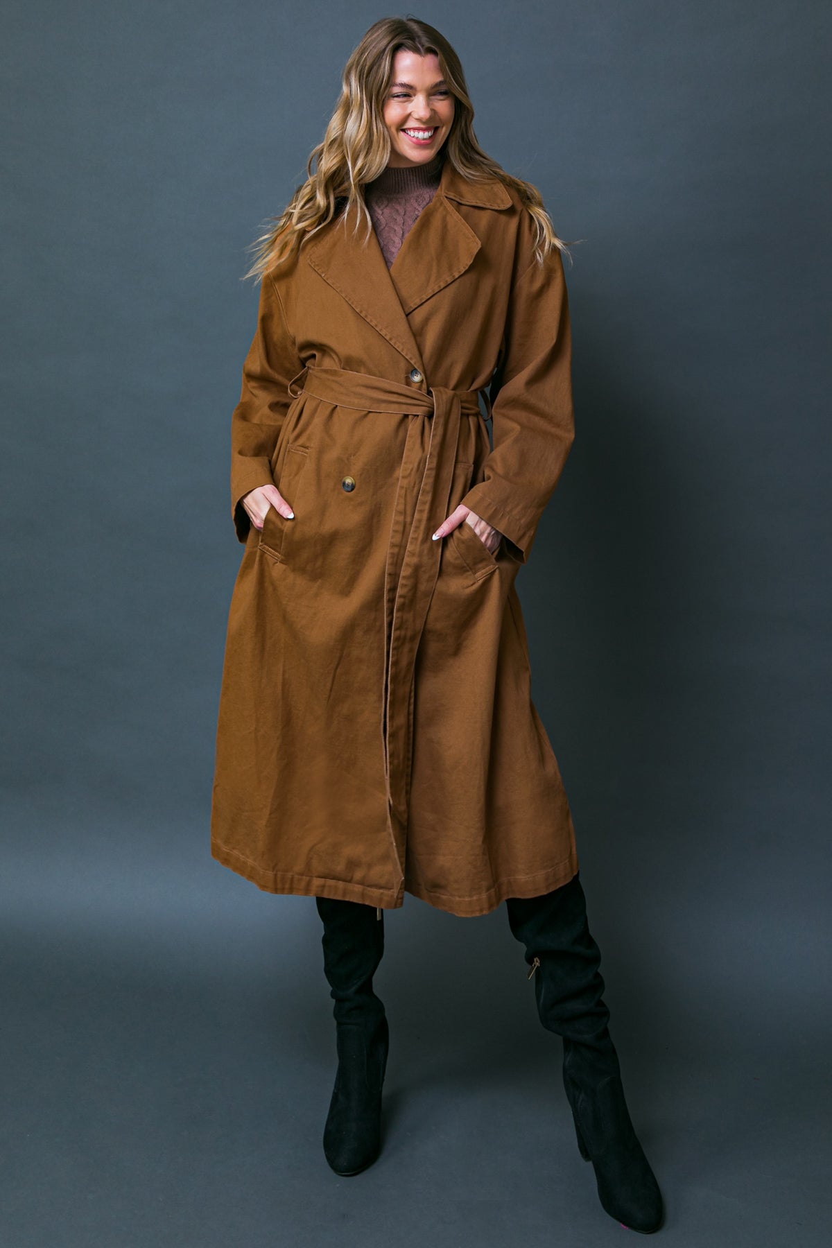 KEEPER OF MY HEART TWILL TRENCH COAT - MaraFormigone