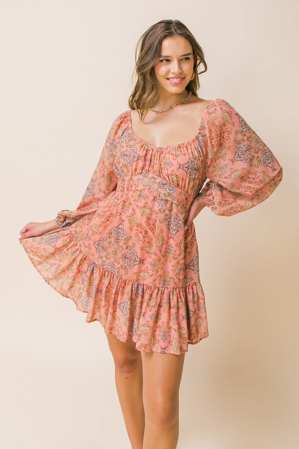 LAYER OF LOVE WOVEN MINI DRESS - MaraFormigone