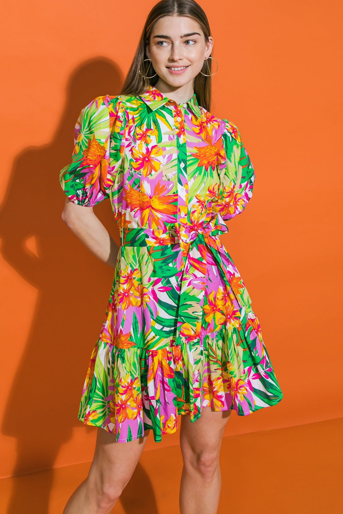 EVERYTHING TO ME FLORAL POPLIN MINI DRESS - MaraFormigone