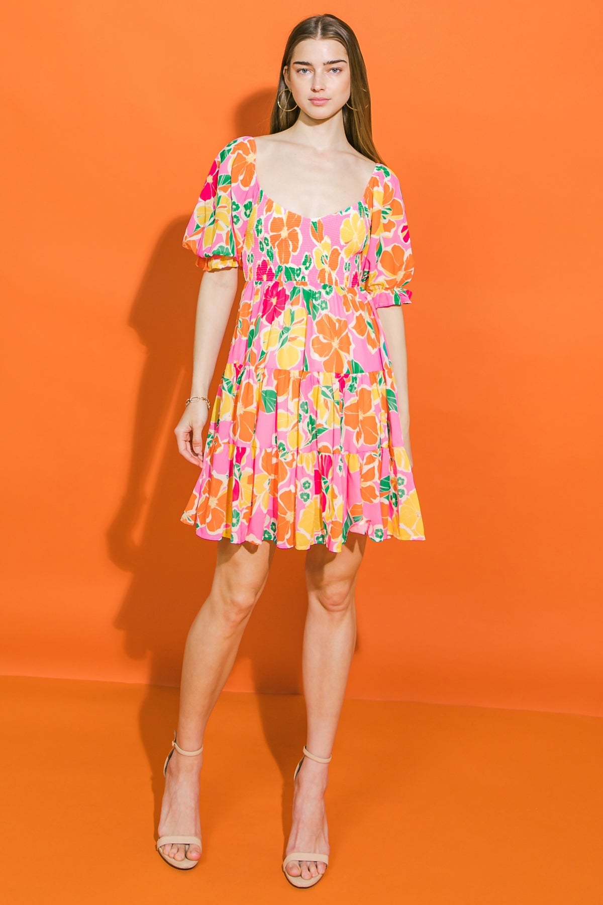 VESTIDO MINI TEJIDO ROSA DEMASIADO A LA MODA