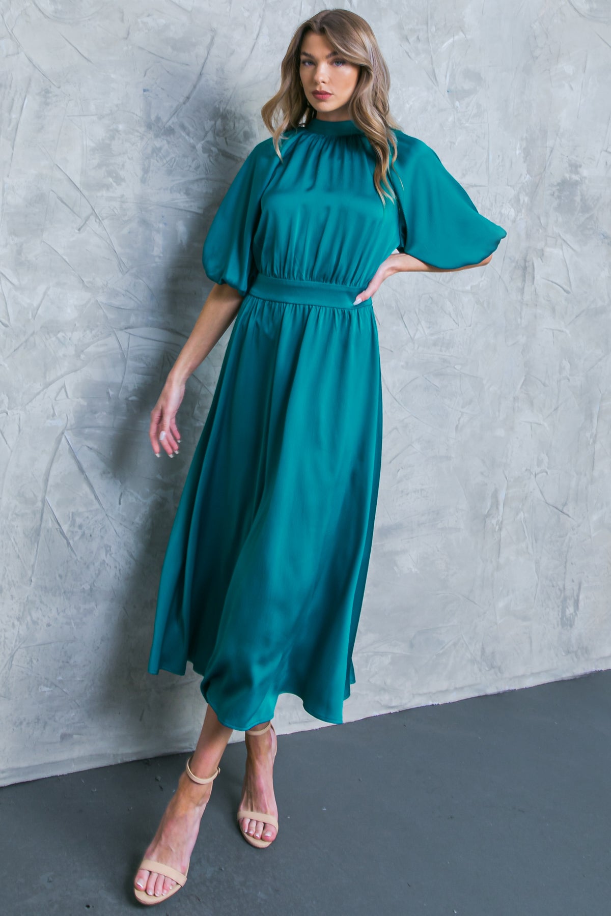 PETAL PROWESS WOVEN MIDI DRESS - MaraFormigone