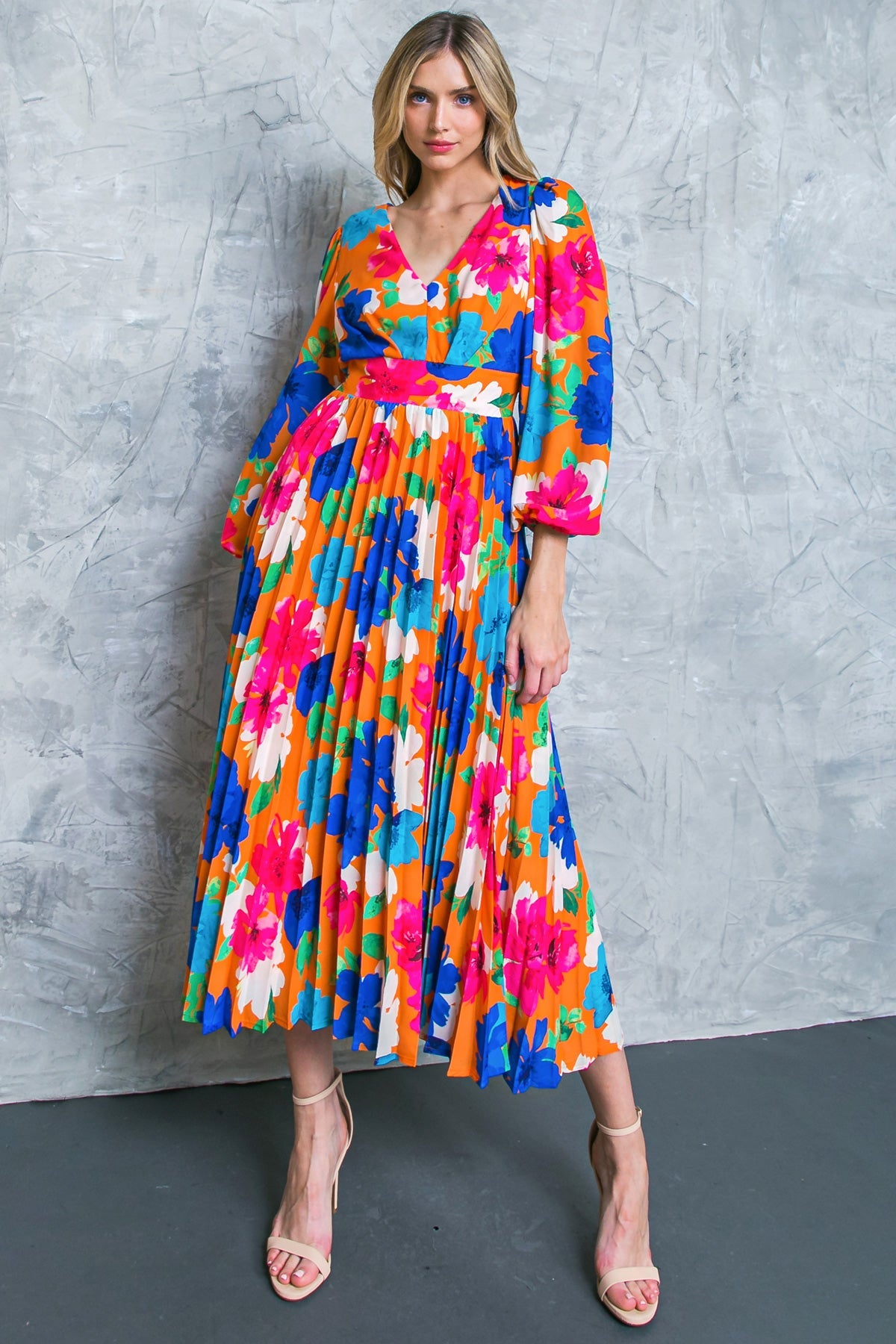 FIND YOUR FLOWERS WOVEN MIDI DRESS - MaraFormigone