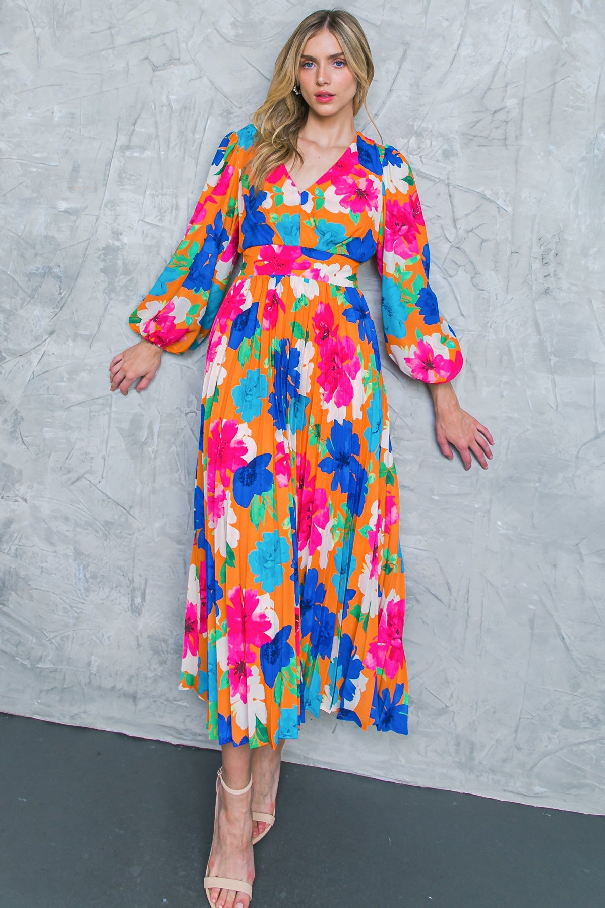 FIND YOUR FLOWERS WOVEN MIDI DRESS - MaraFormigone