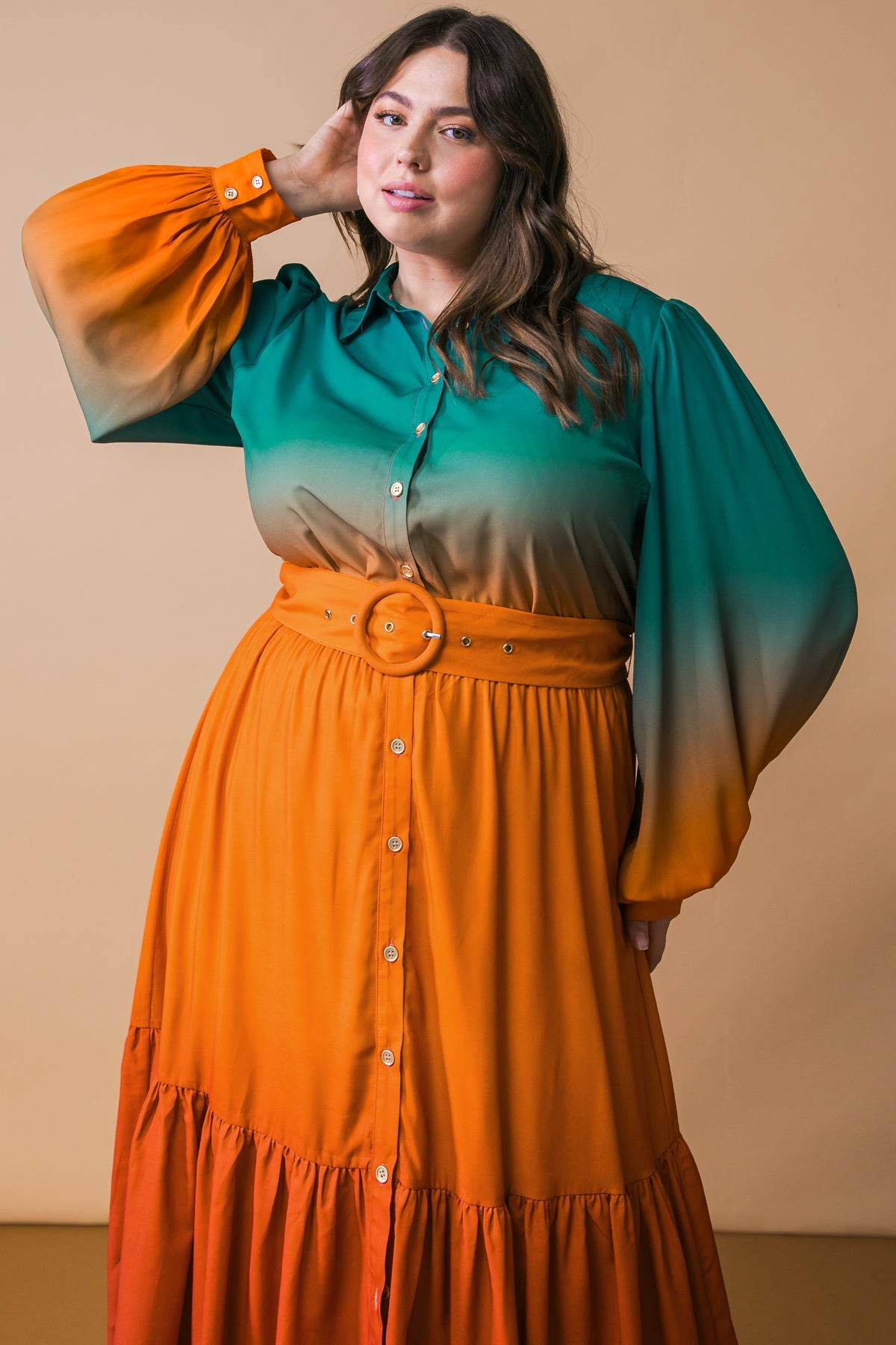 VESTIDO MIDI TEJIDO IMPRESIONANTE