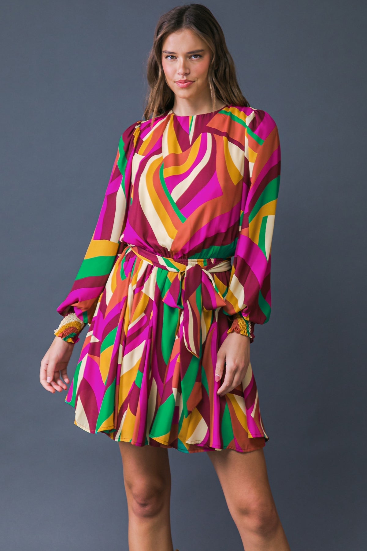 KEEP ON MOVING WOVEN MINI DRESS - MaraFormigone