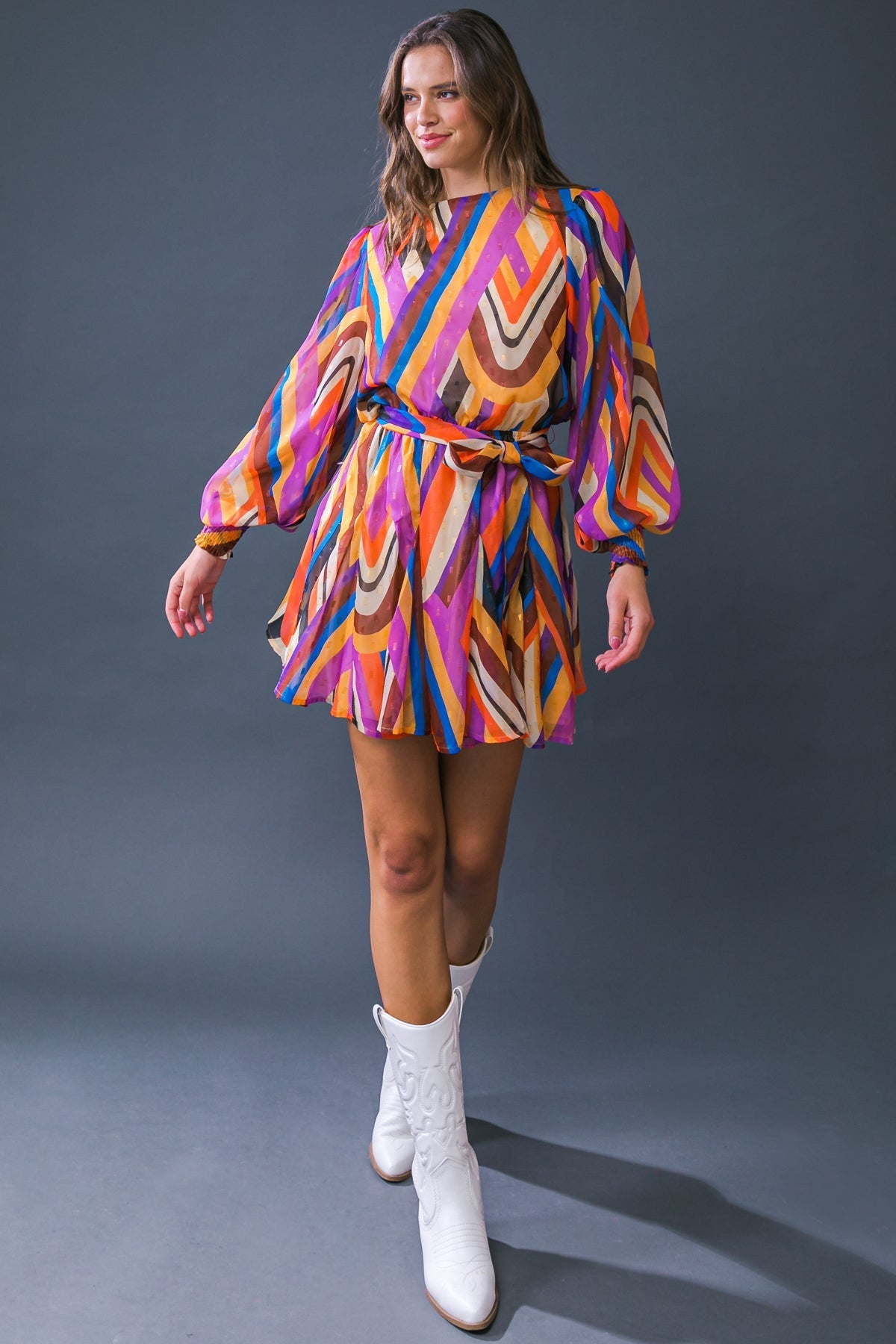 VESTIDO MINI DE TECIDO PALOMA PARA FESTA