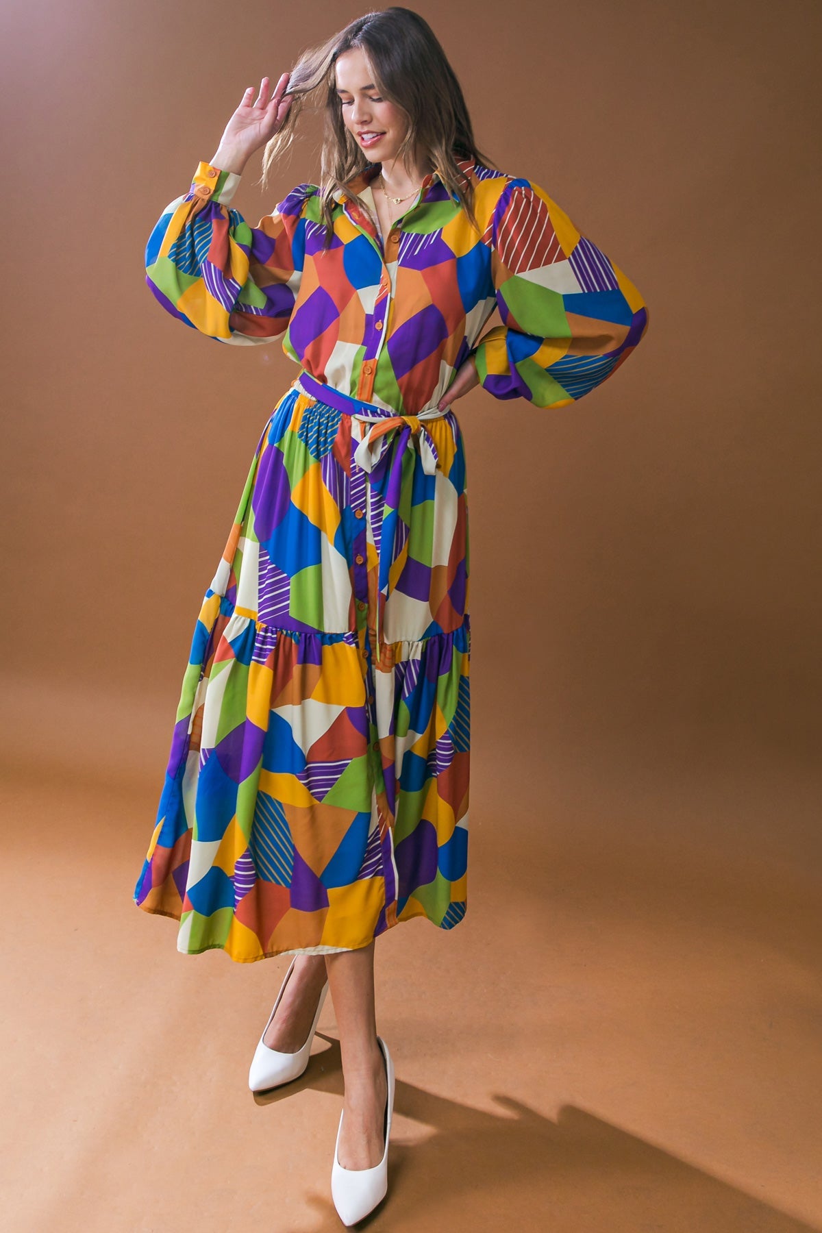 REMARKABLE FLAIR WOVEN MIDI DRESS - MaraFormigone