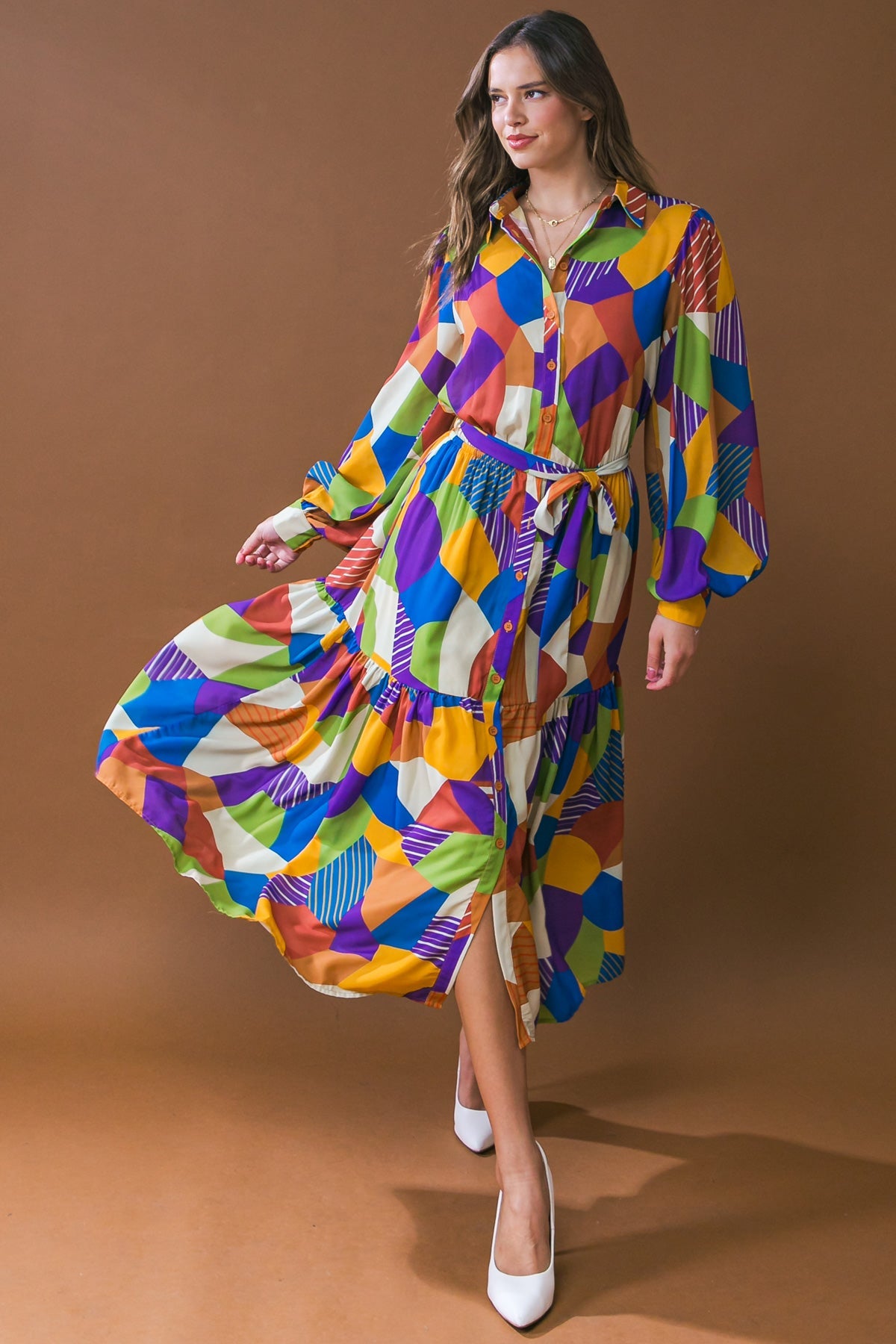 REMARKABLE FLAIR WOVEN MIDI DRESS - MaraFormigone