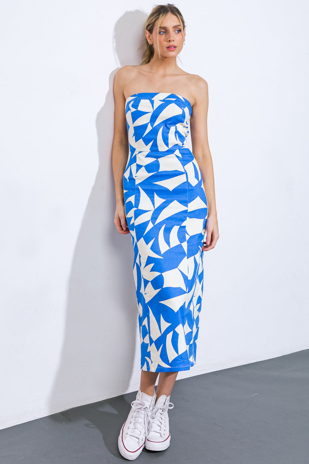 PICKING PETALS WOVEN MIDI DRESS - MaraFormigone