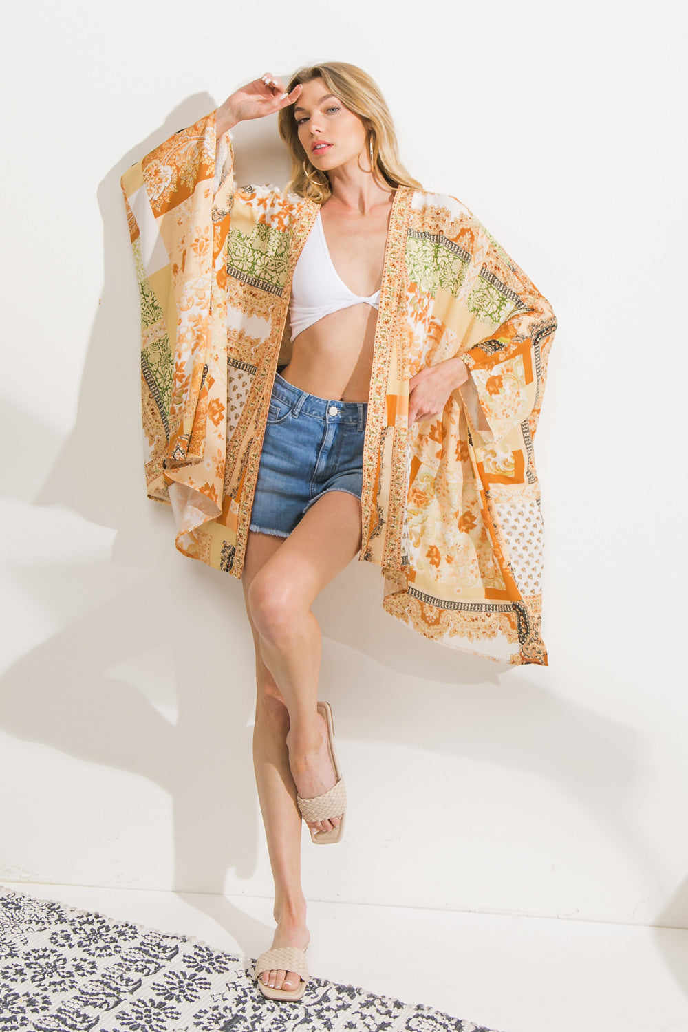 LOVE IN YOUR LIFE KIMONO MIDI COVER UP - MaraFormigone