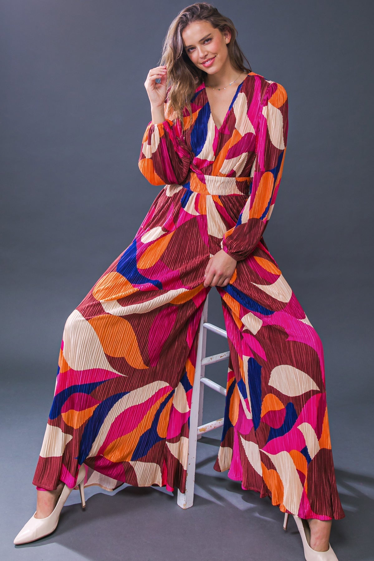 SET A TREND PLISSE JUMPSUIT - MaraFormigone