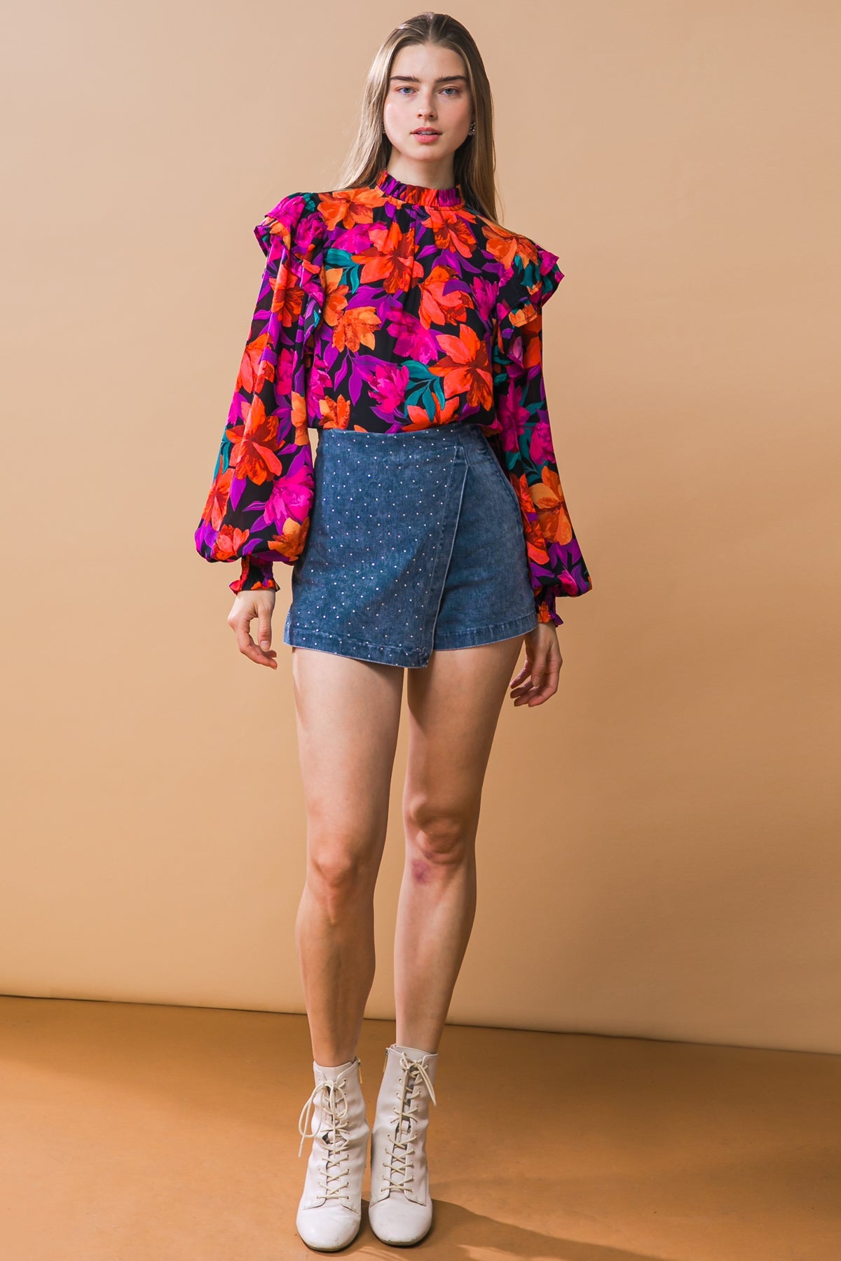 POSH POSITION DENIM SKORT - MaraFormigone