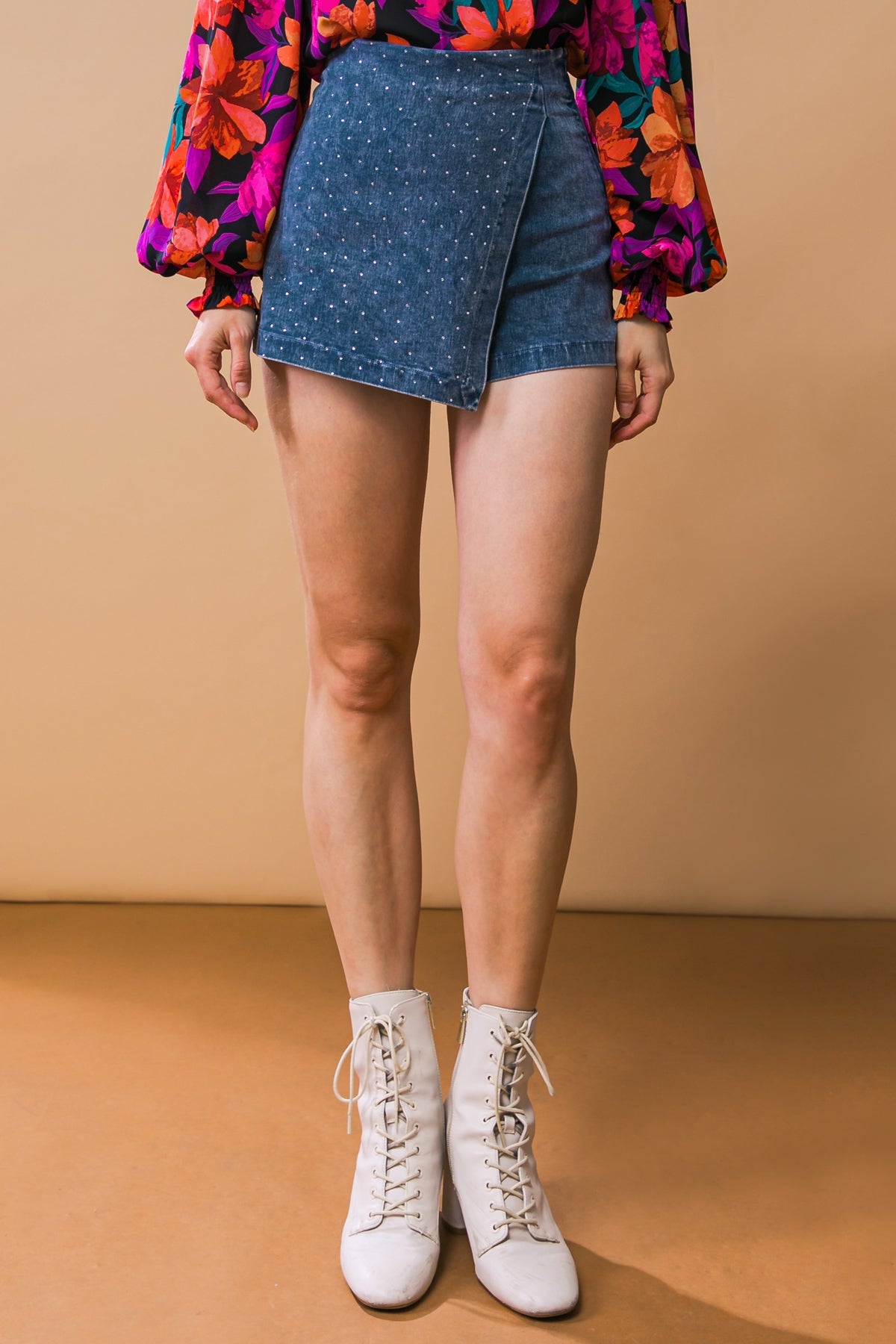 POSH POSITION DENIM SKORT - MaraFormigone