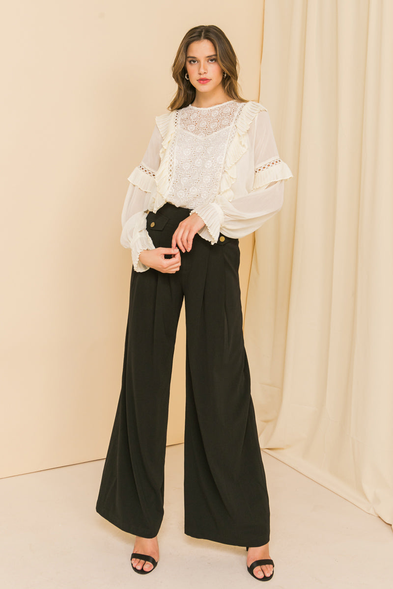 BLUSA DE TRICÔ COM BORDADO HIGH EXPECTATIONS