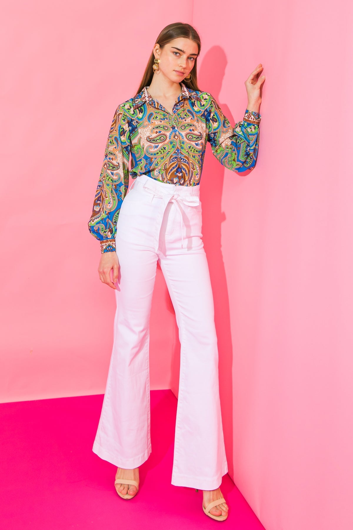 IN A GOOD PLACE WOVEN TOP - MaraFormigone