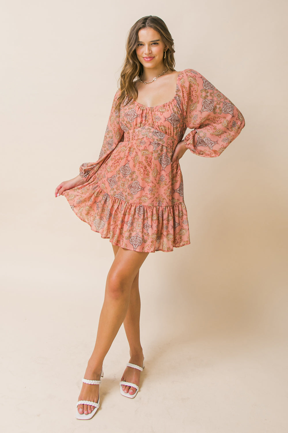LAYER OF LOVE WOVEN MINI DRESS - MaraFormigone