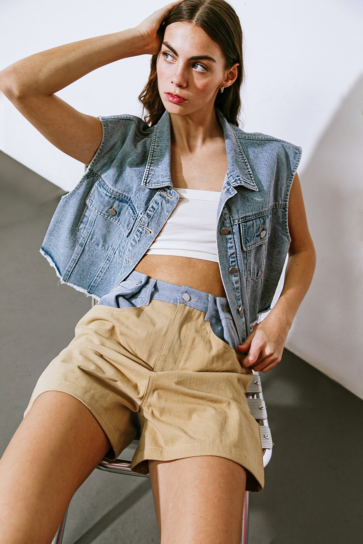 CLAIM TO FAME DENIM VEST - MaraFormigone
