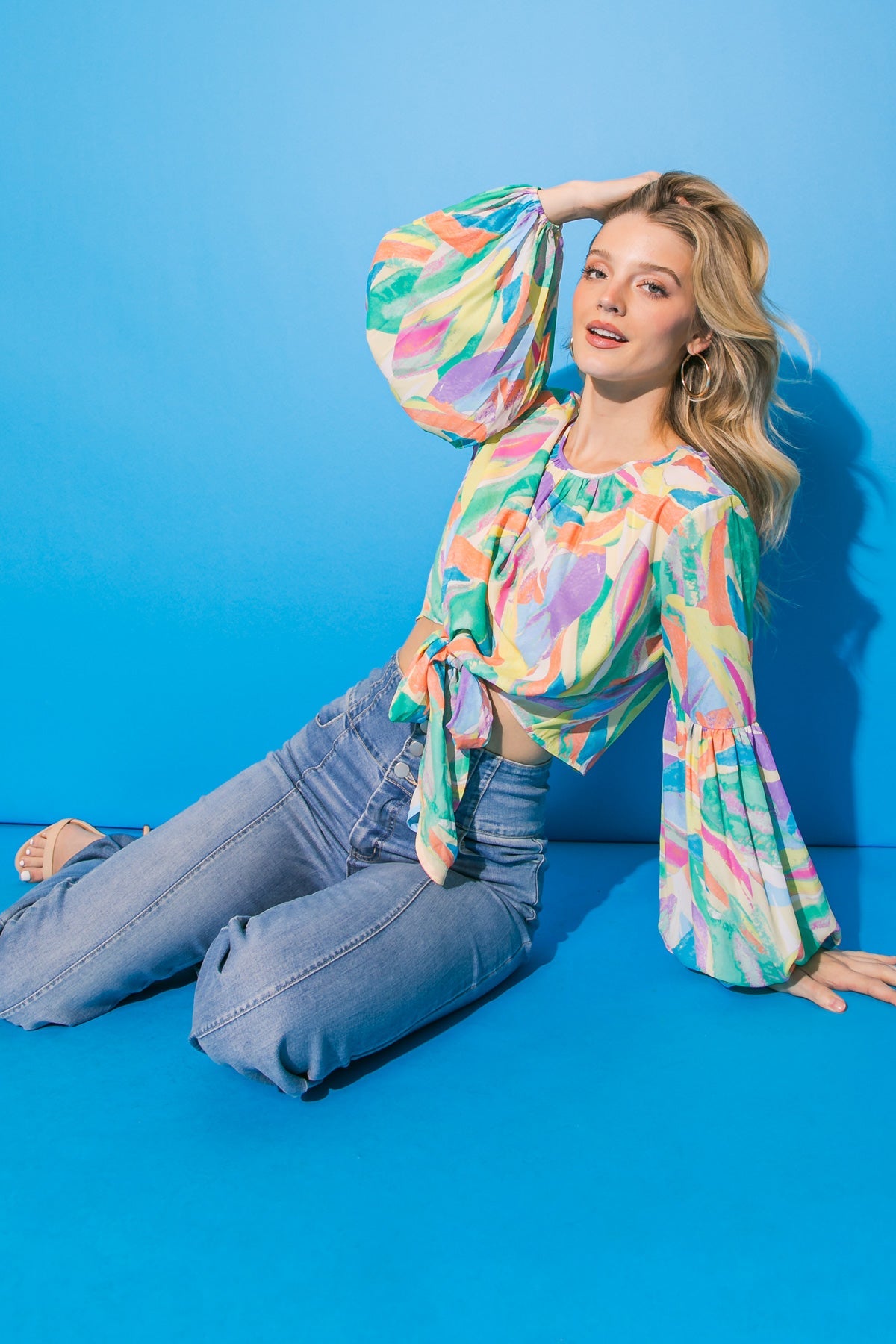 SIGHT SET ON TONIGHT WOVEN TOP - MaraFormigone