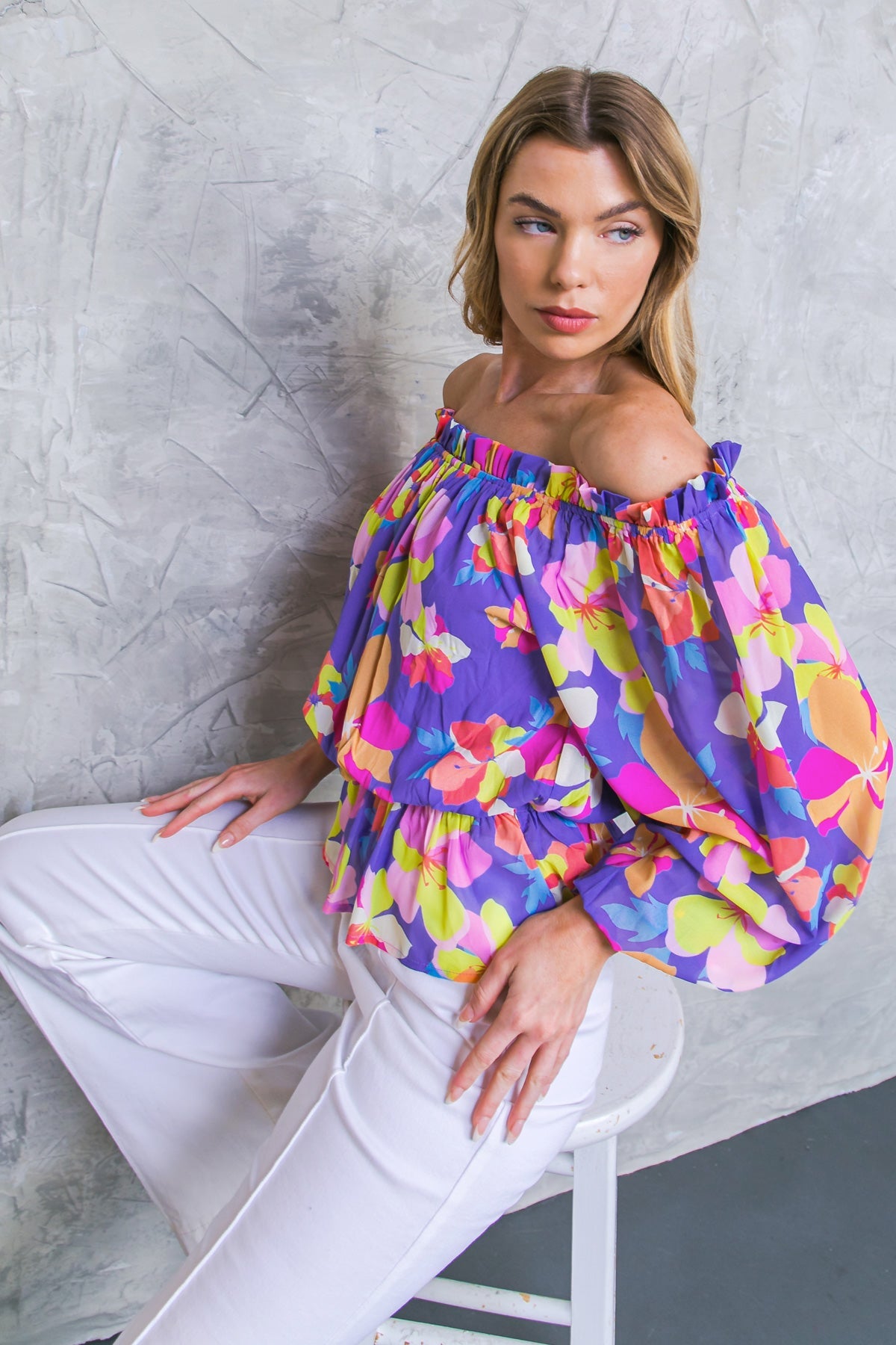 HONESTAMENTE VERDADEIRAMENTE ROXA BLUSA DE TECIDO