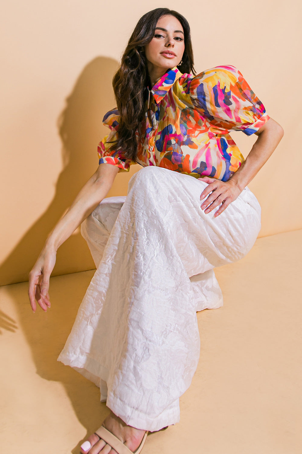 I CROSS MY HEART WOVEN TOP - MaraFormigone