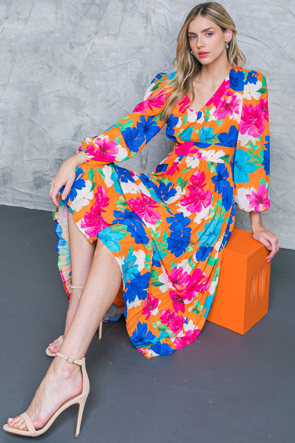 FIND YOUR FLOWERS WOVEN MIDI DRESS - MaraFormigone