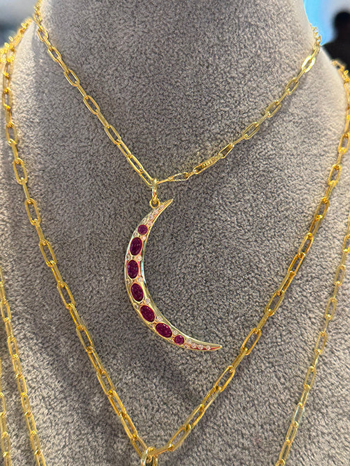 Pingente Meia Lua Dourado