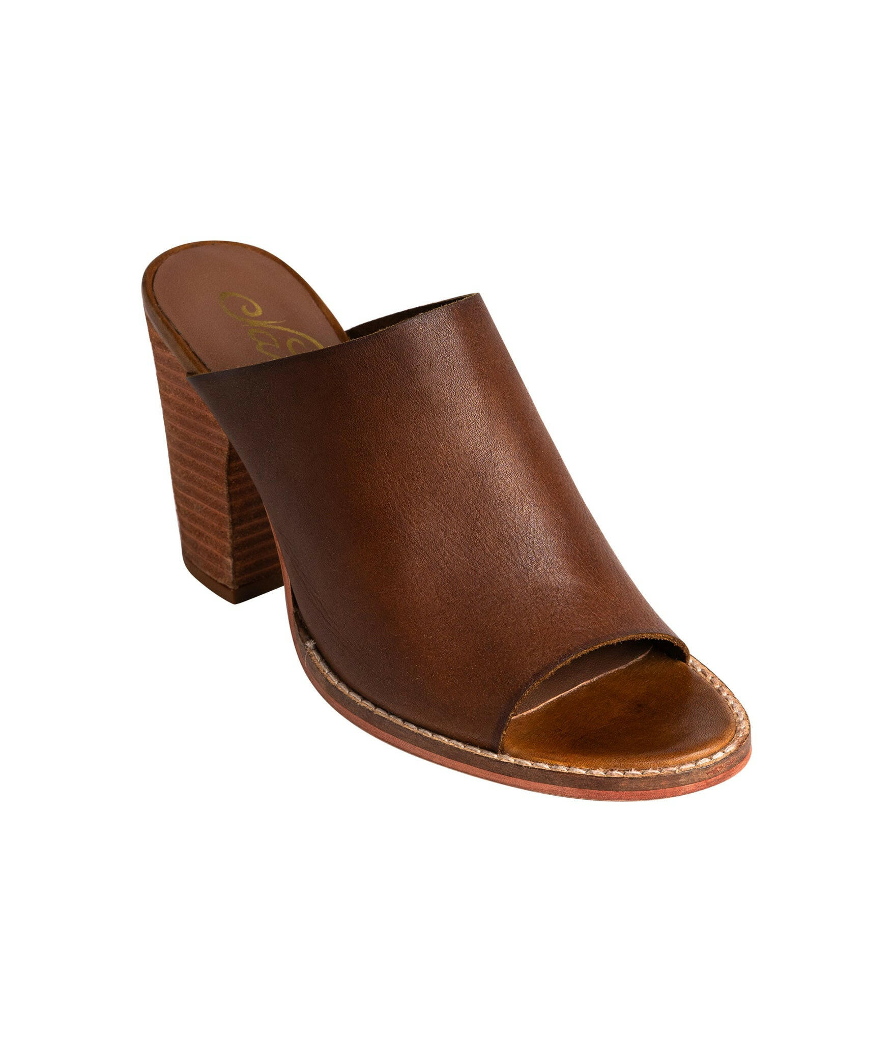 Hallie Heeled Sandal in Tan.