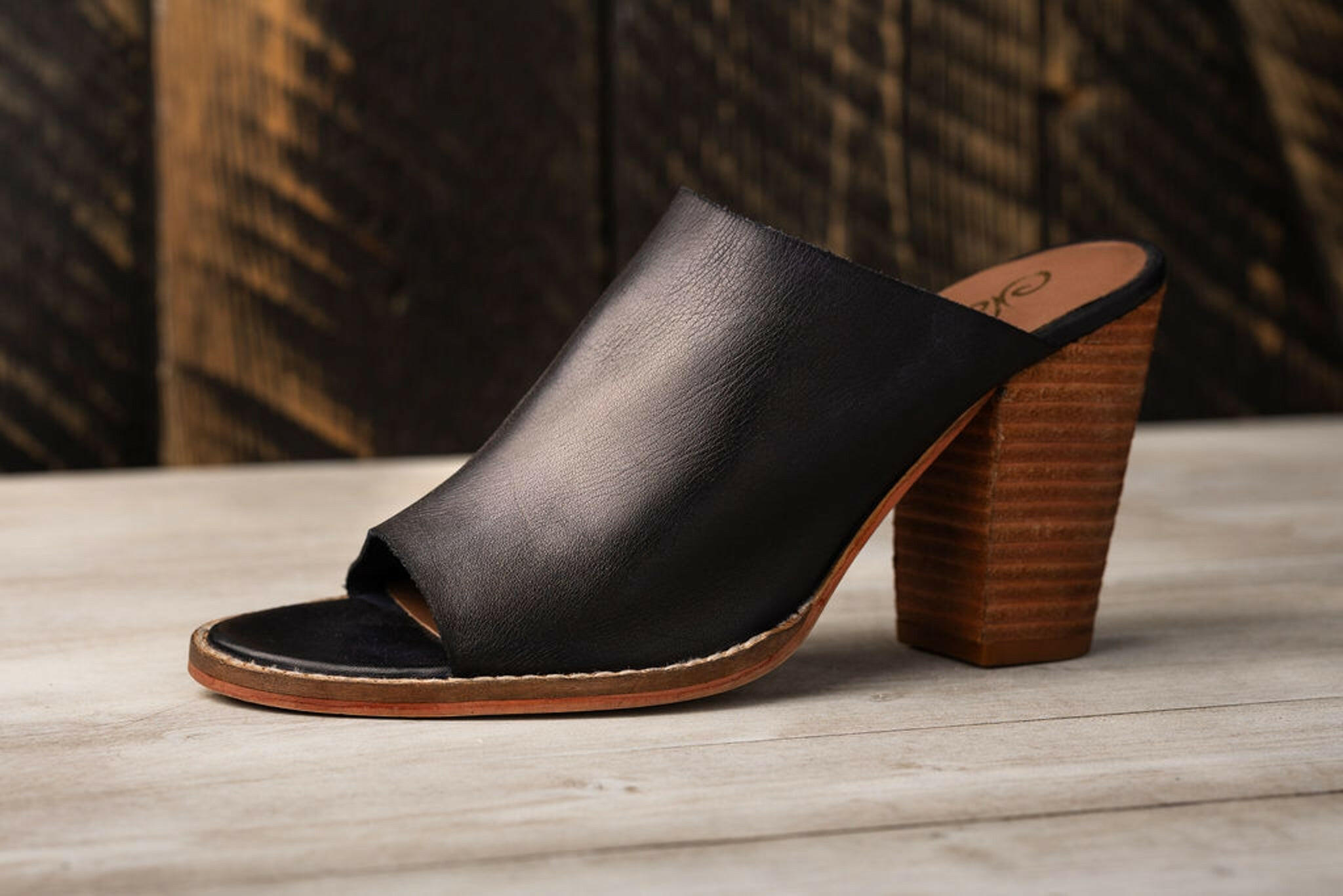 Hallie Heeled Sandal in Black.