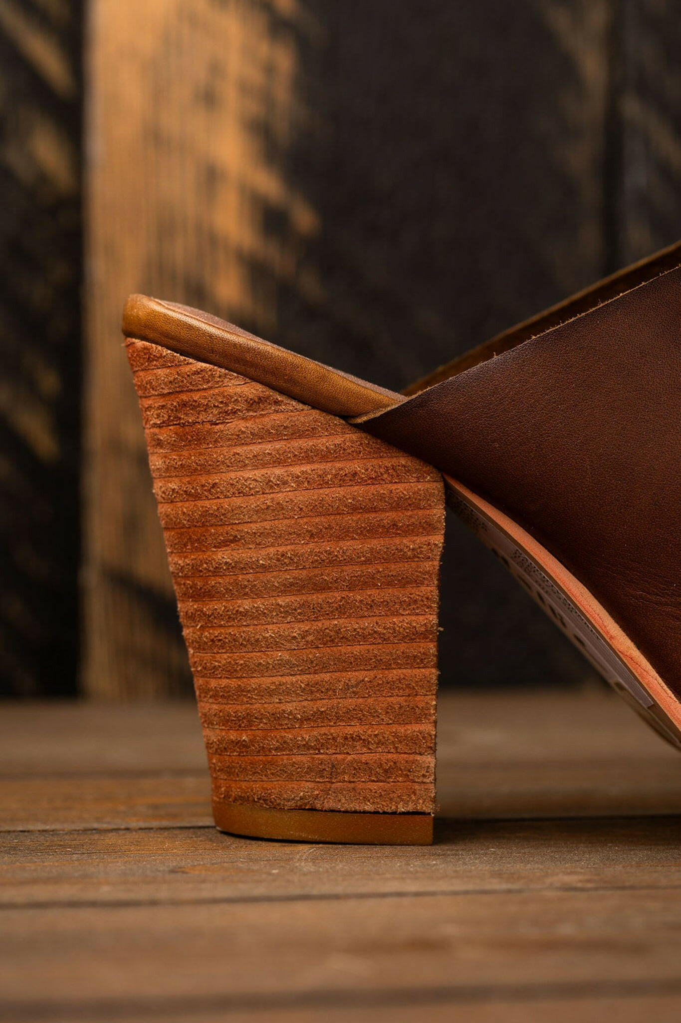 Hallie Heeled Sandal in Tan.