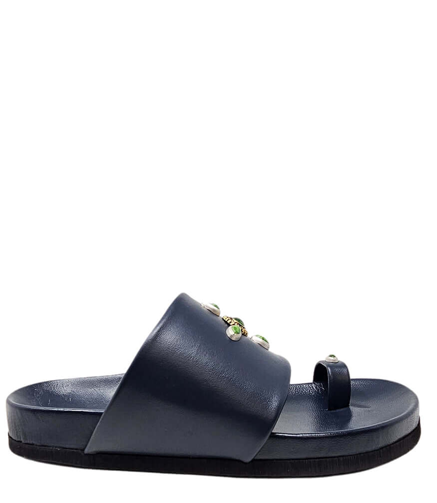 Tyche Navy Toe Ring Sandal
