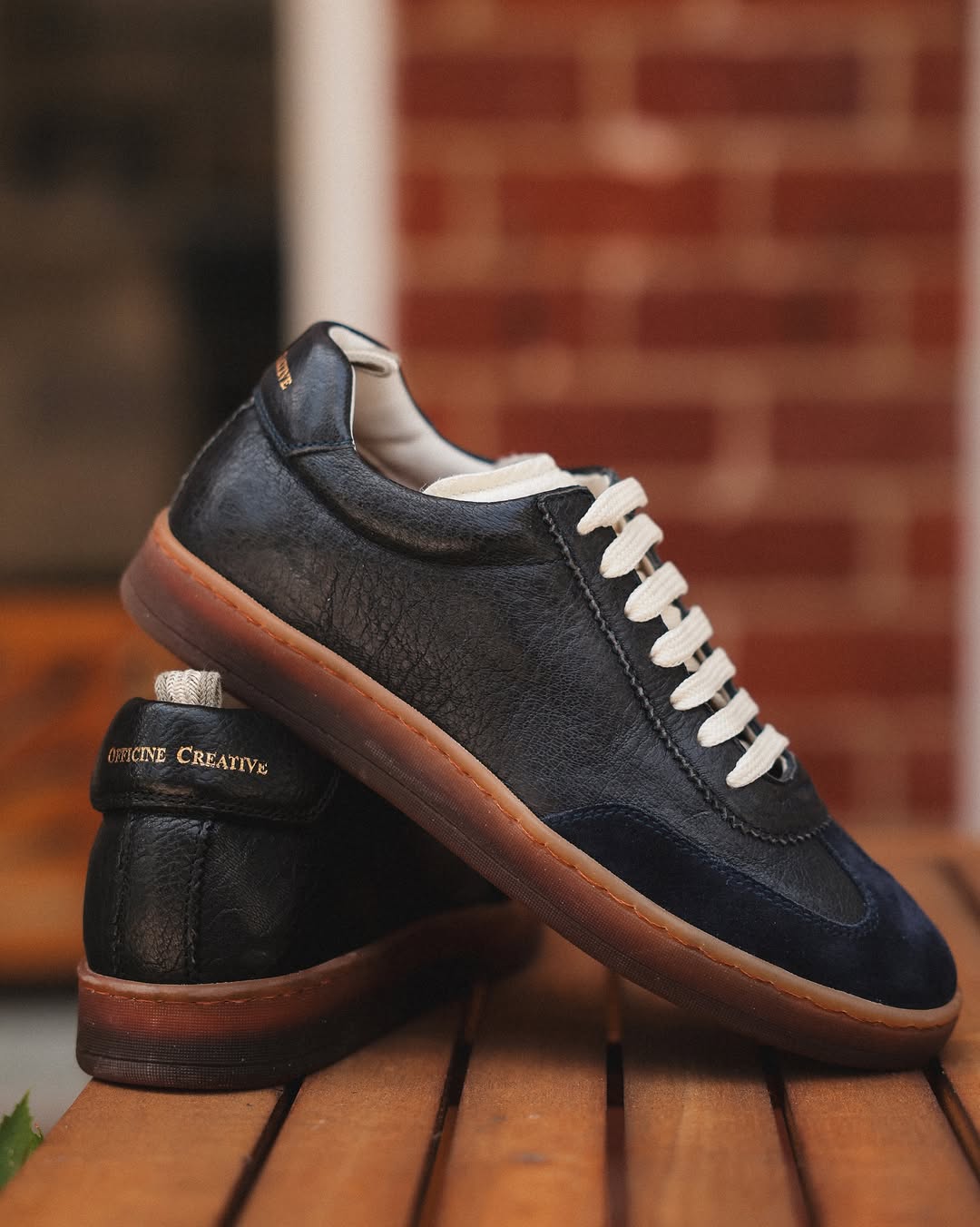 Chance/101 Black Leather Lace Up Sneaker