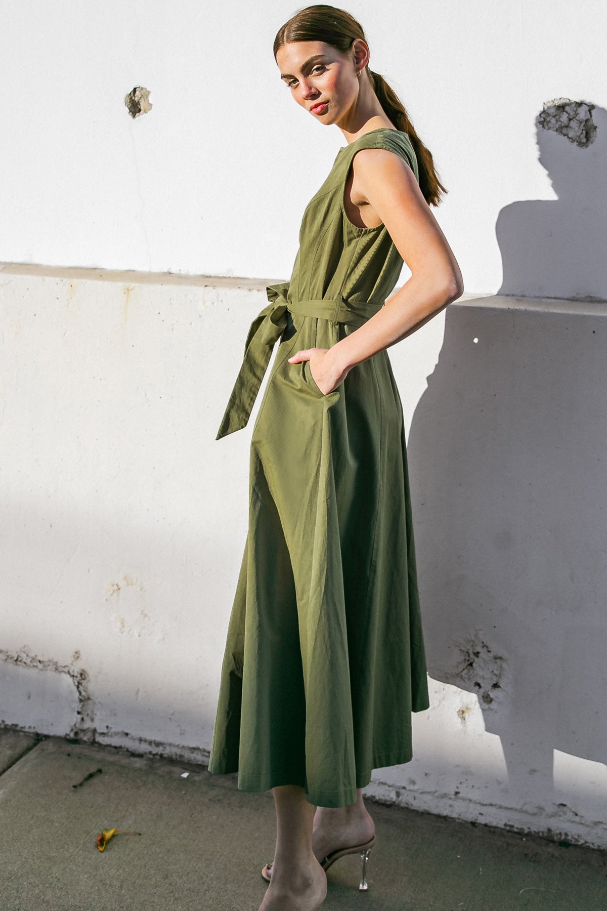 DELICATE DREAMS WOVEN MIDI DRESS - MaraFormigone