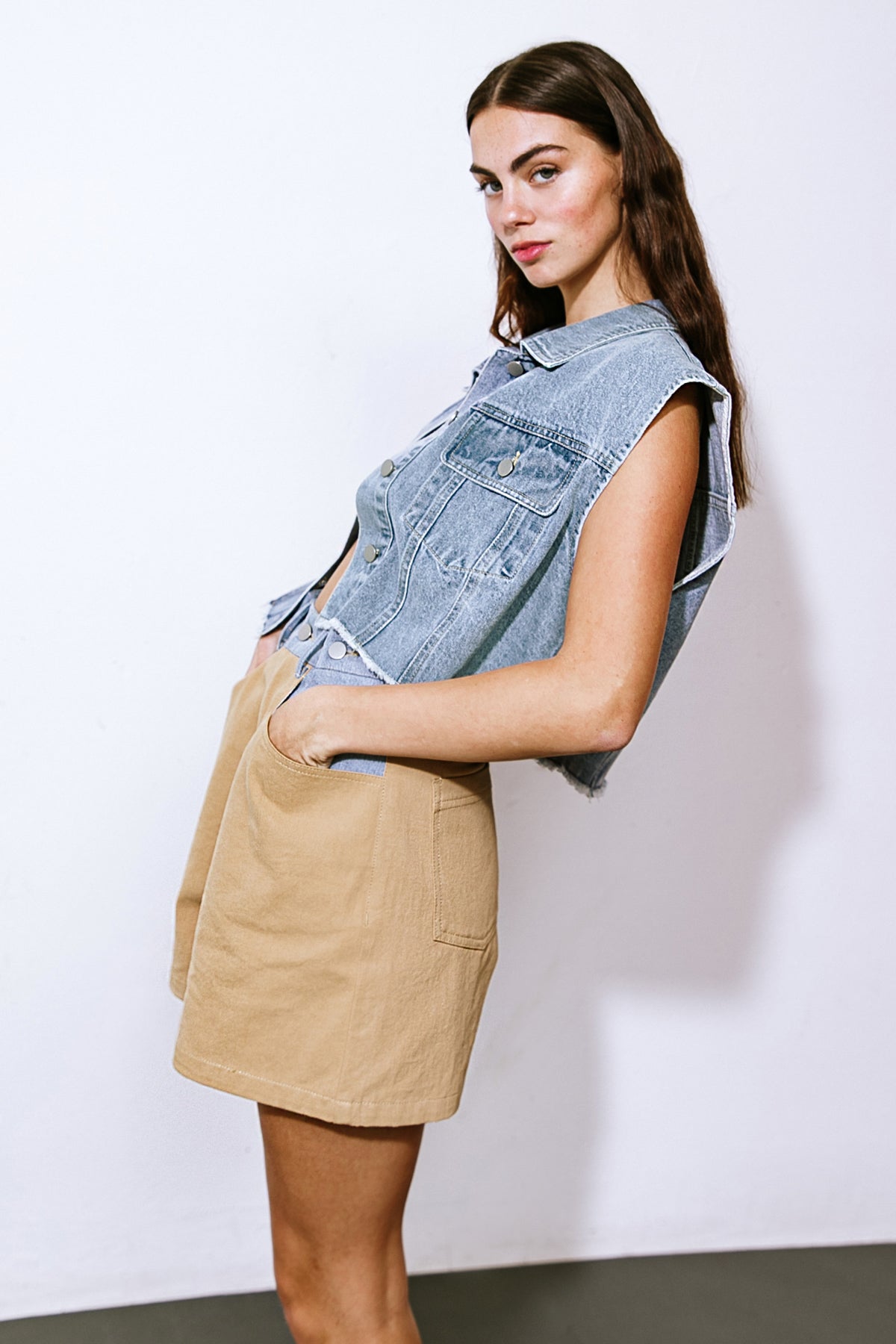 CLAIM TO FAME DENIM VEST - MaraFormigone