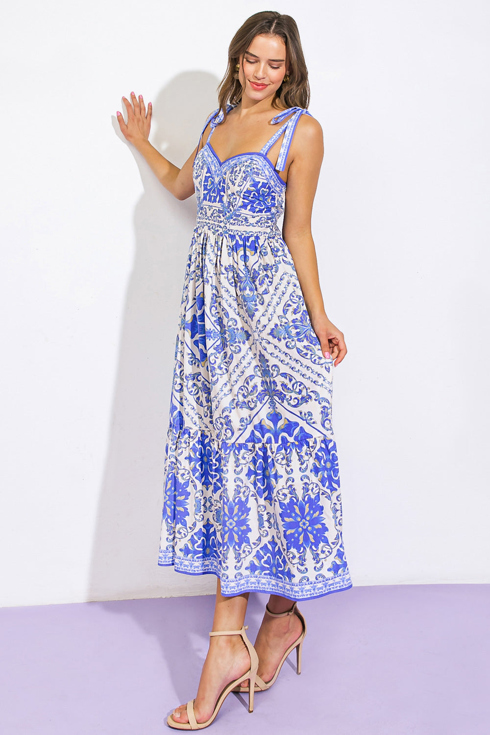 FINDING MY PEACE WOVEN MIDI DRESS - MaraFormigone