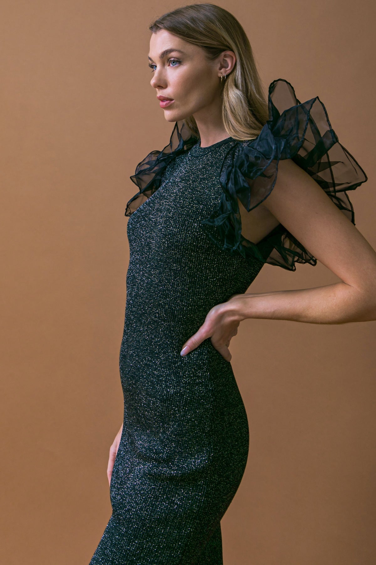 THIS IS YOUR SIGN METALLIC MIDI DRESS - MaraFormigone