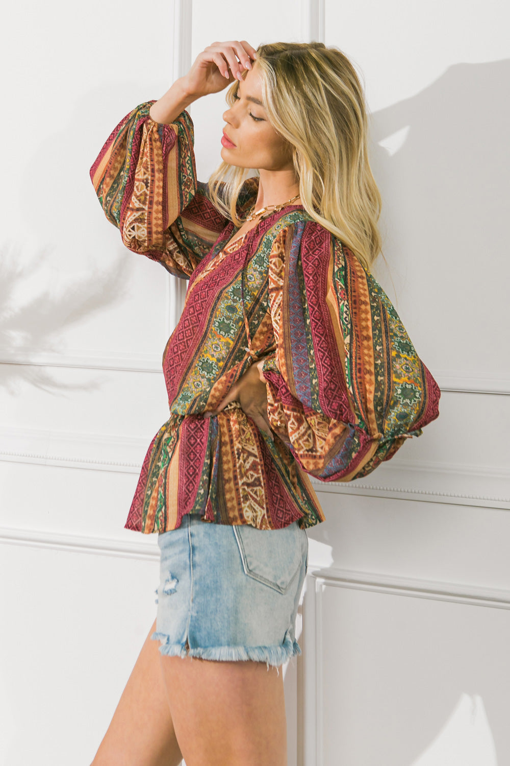 ENCANTADA COM ESTA BLUSA DE TECIDO