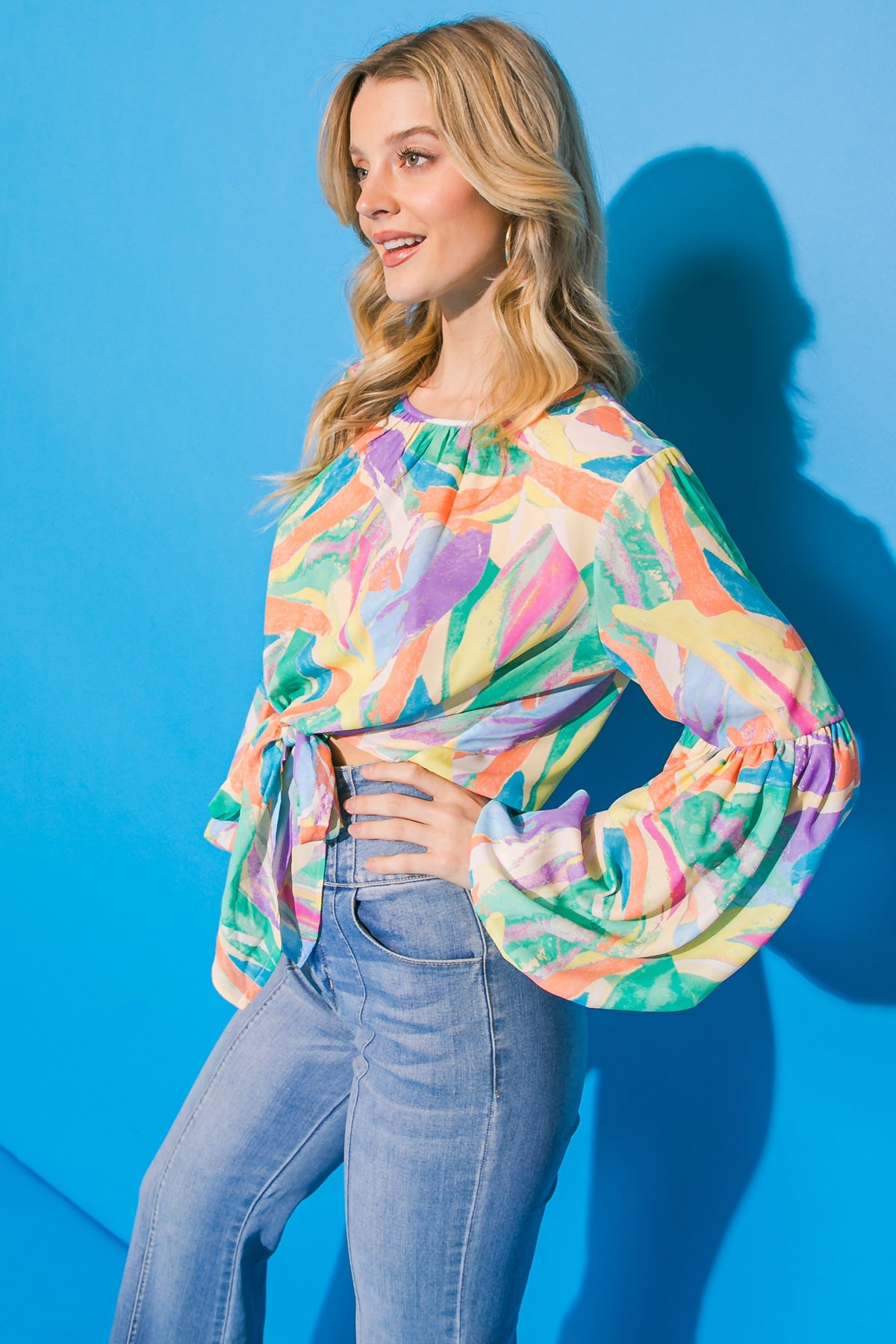 SIGHT SET ON TONIGHT WOVEN TOP - MaraFormigone