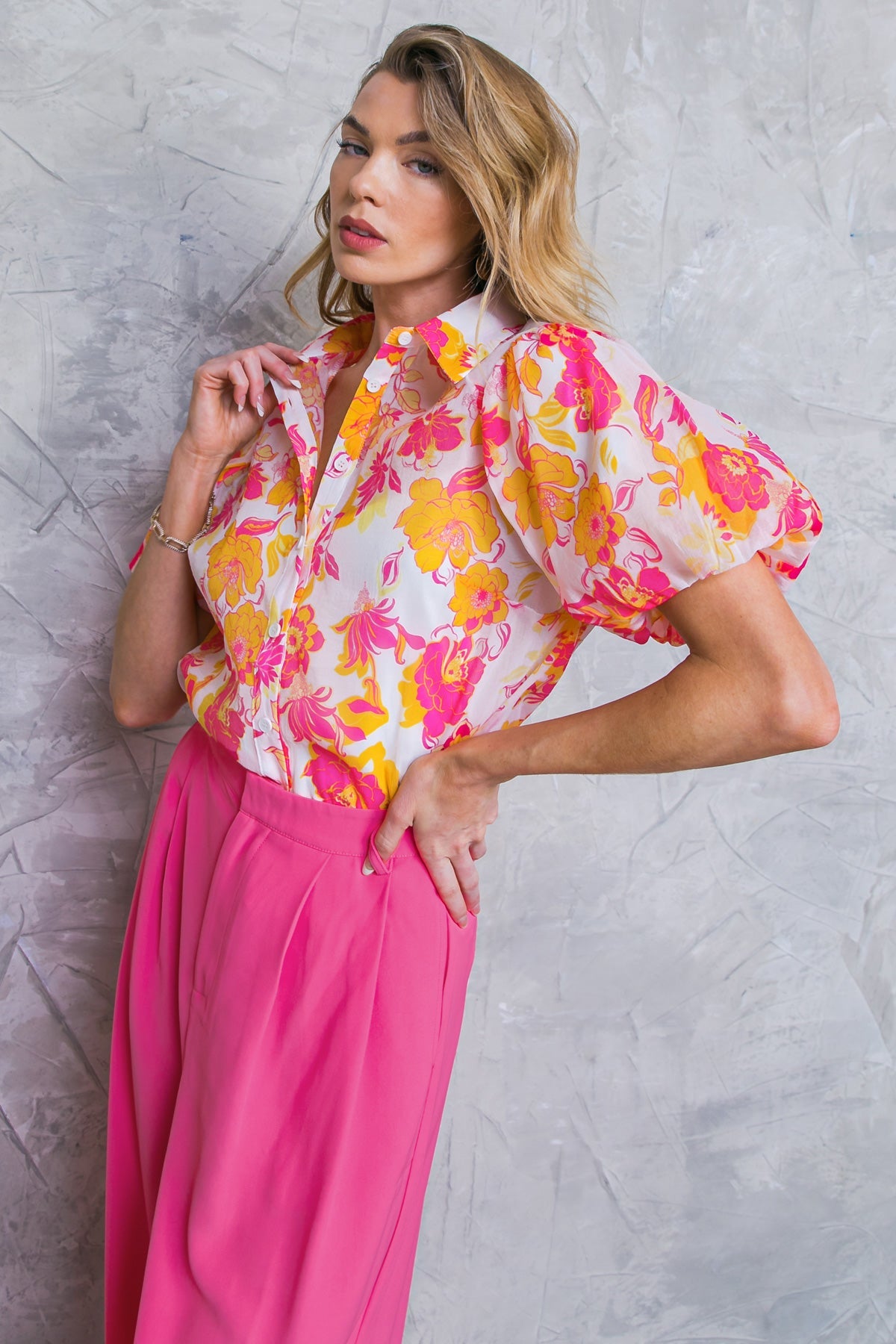 EFFORTLESS OUTLOOK WOVEN TOP - MaraFormigone