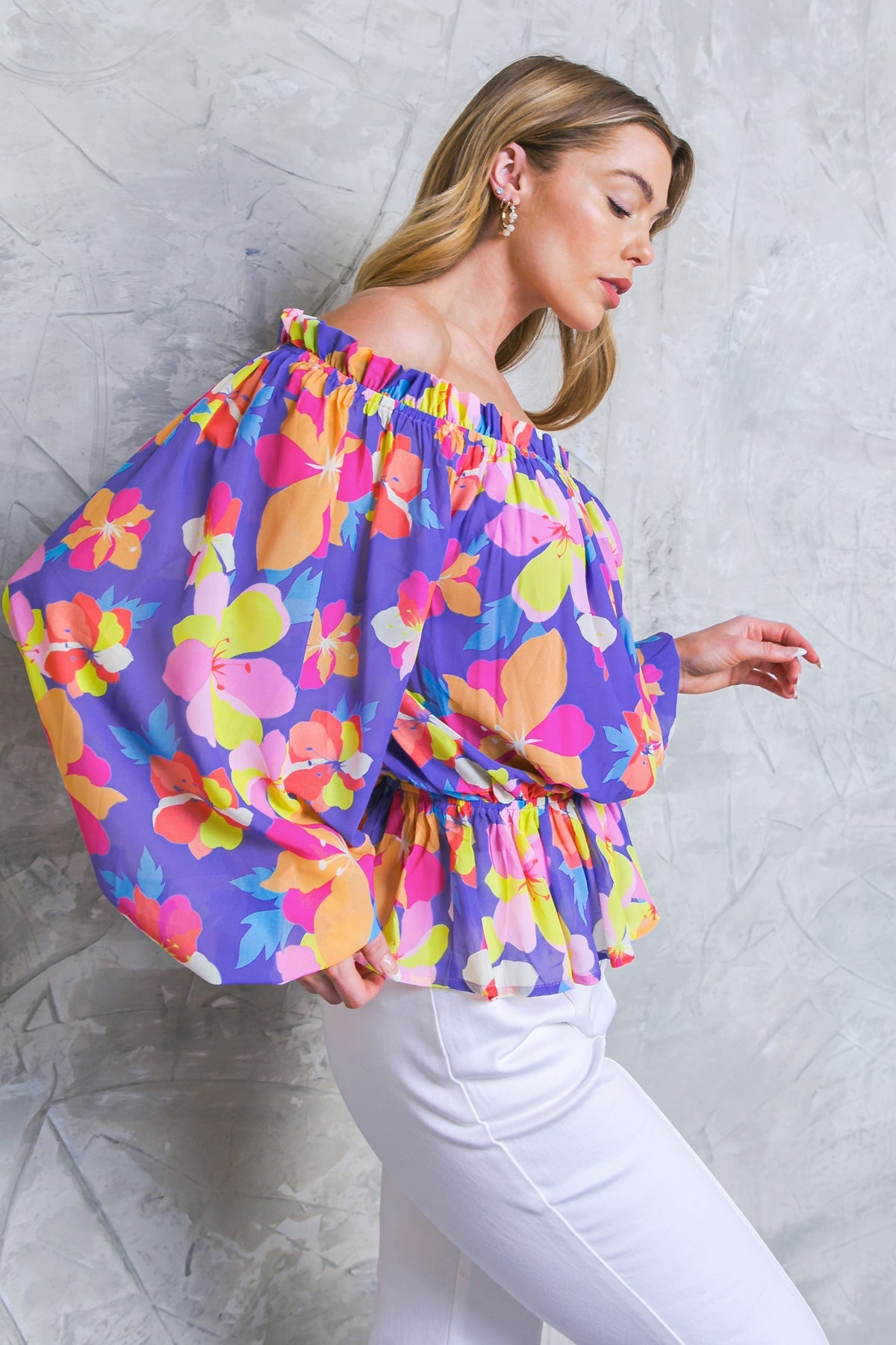 HONESTAMENTE VERDADEIRAMENTE ROXA BLUSA DE TECIDO