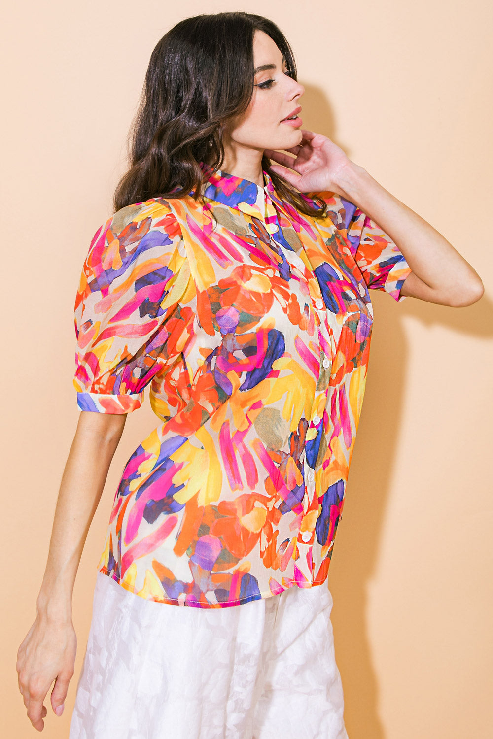 I CROSS MY HEART WOVEN TOP - MaraFormigone