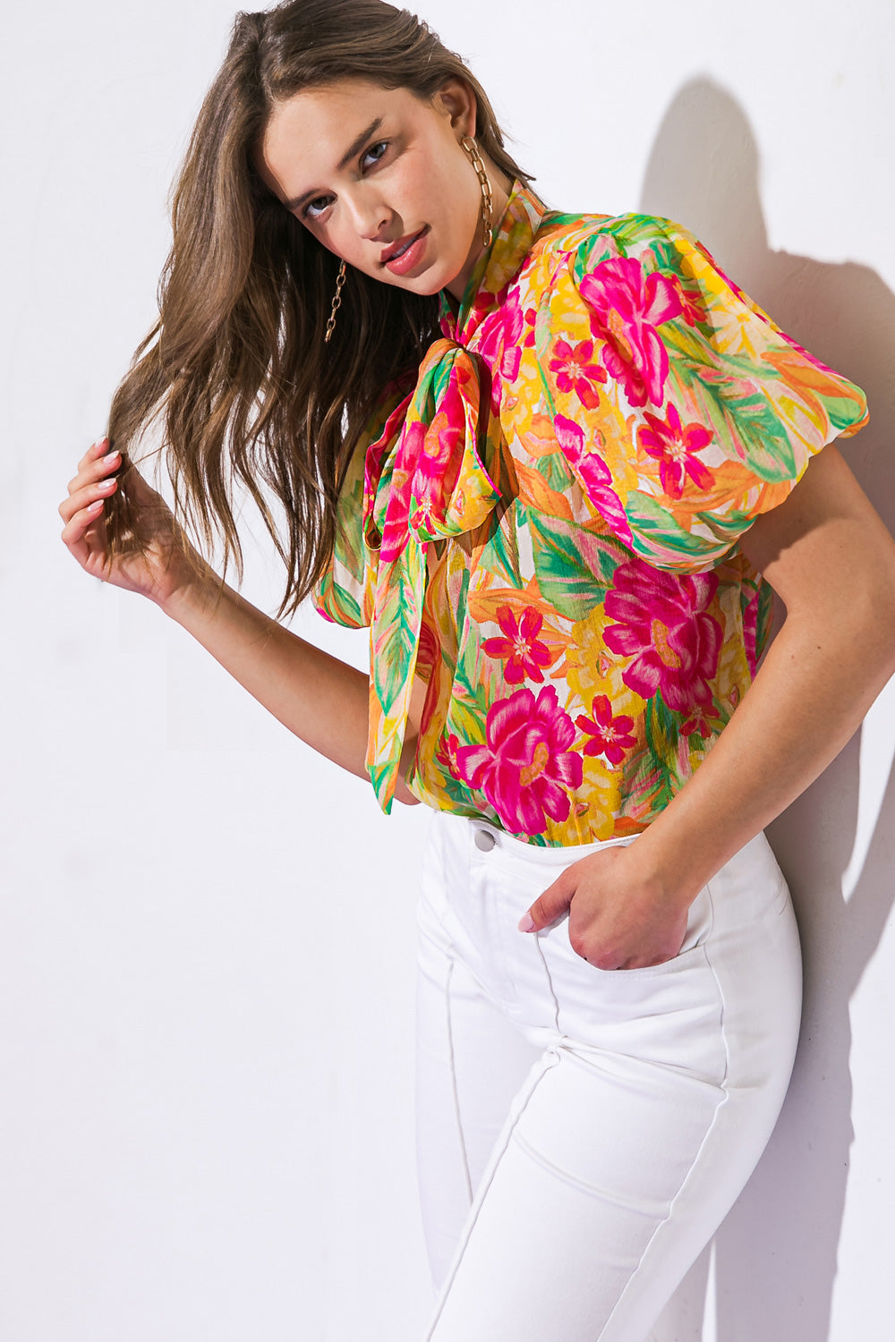 DAY DOWNTOWN WOVEN TOP - MaraFormigone