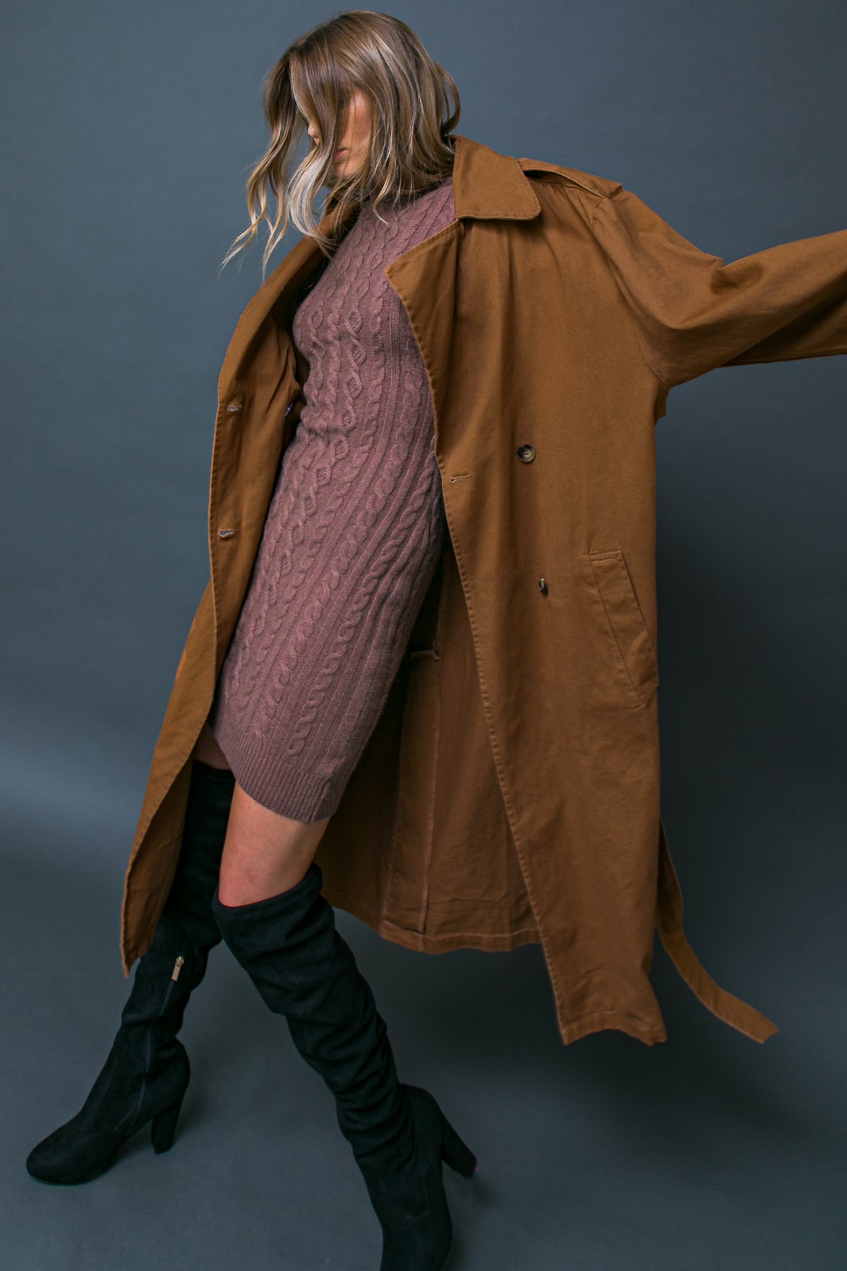 KEEPER OF MY HEART TWILL TRENCH COAT - MaraFormigone